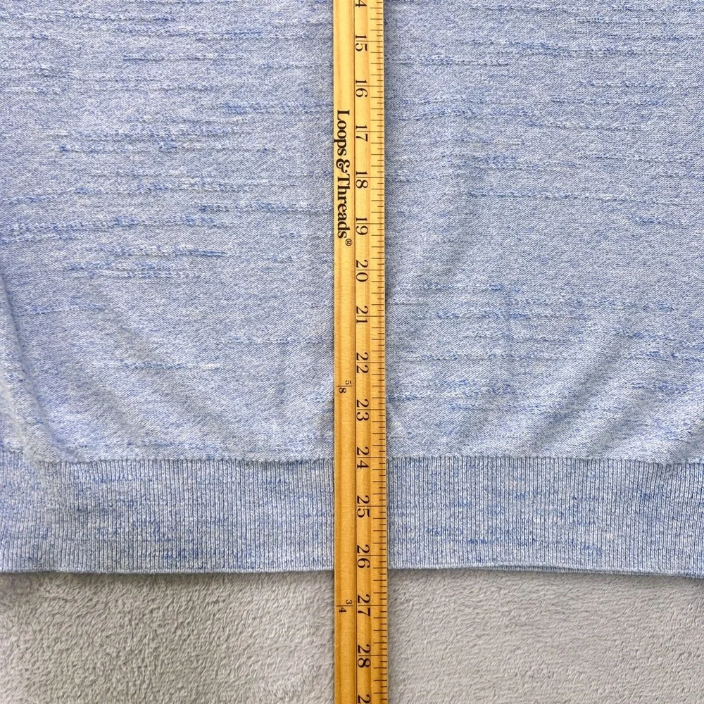 J.Crew Cotton Crewneck Sweater Long Sleeve Casual‎ Blue Knit Pullover Medium